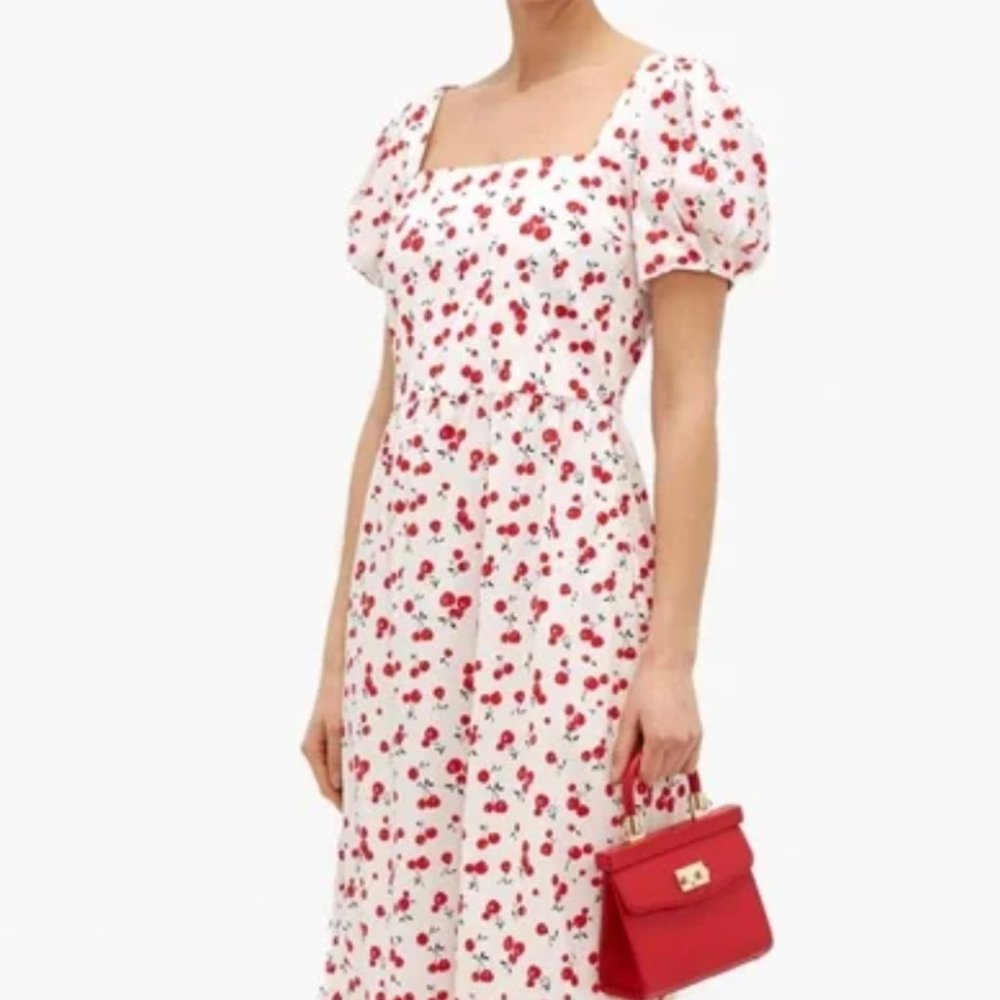 HVN Fromer Cherry Print Dress